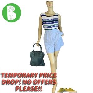 VINTAGE 1990'S COLLECTION BY CHEROKEE LIGHT BLUE HIGH WAISTED SHORTS (14)